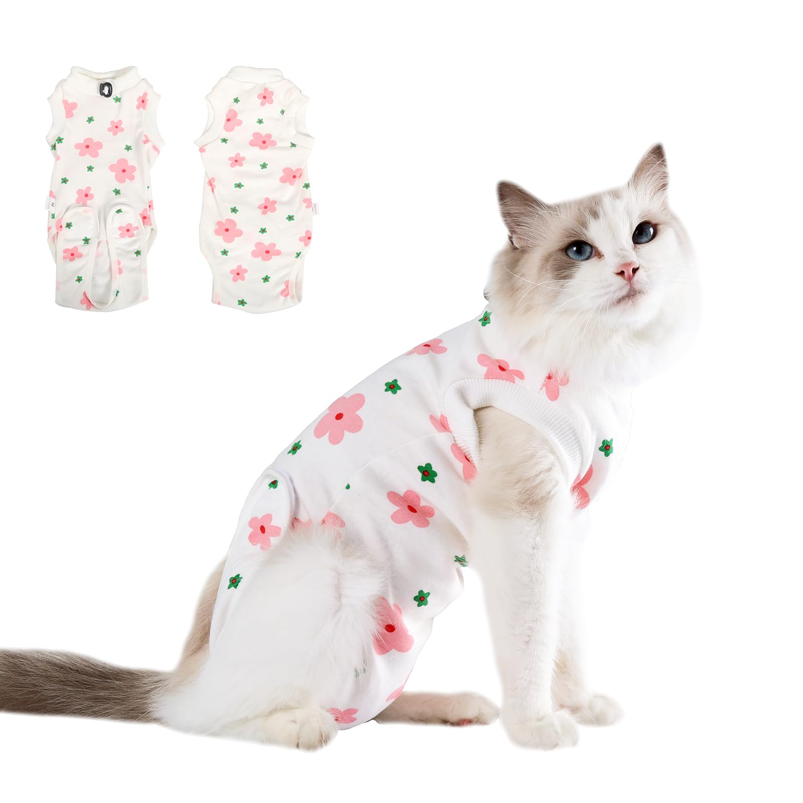 Traje de recuperación de gato DoggieKit con diseño enrollable para heridas de gatitos