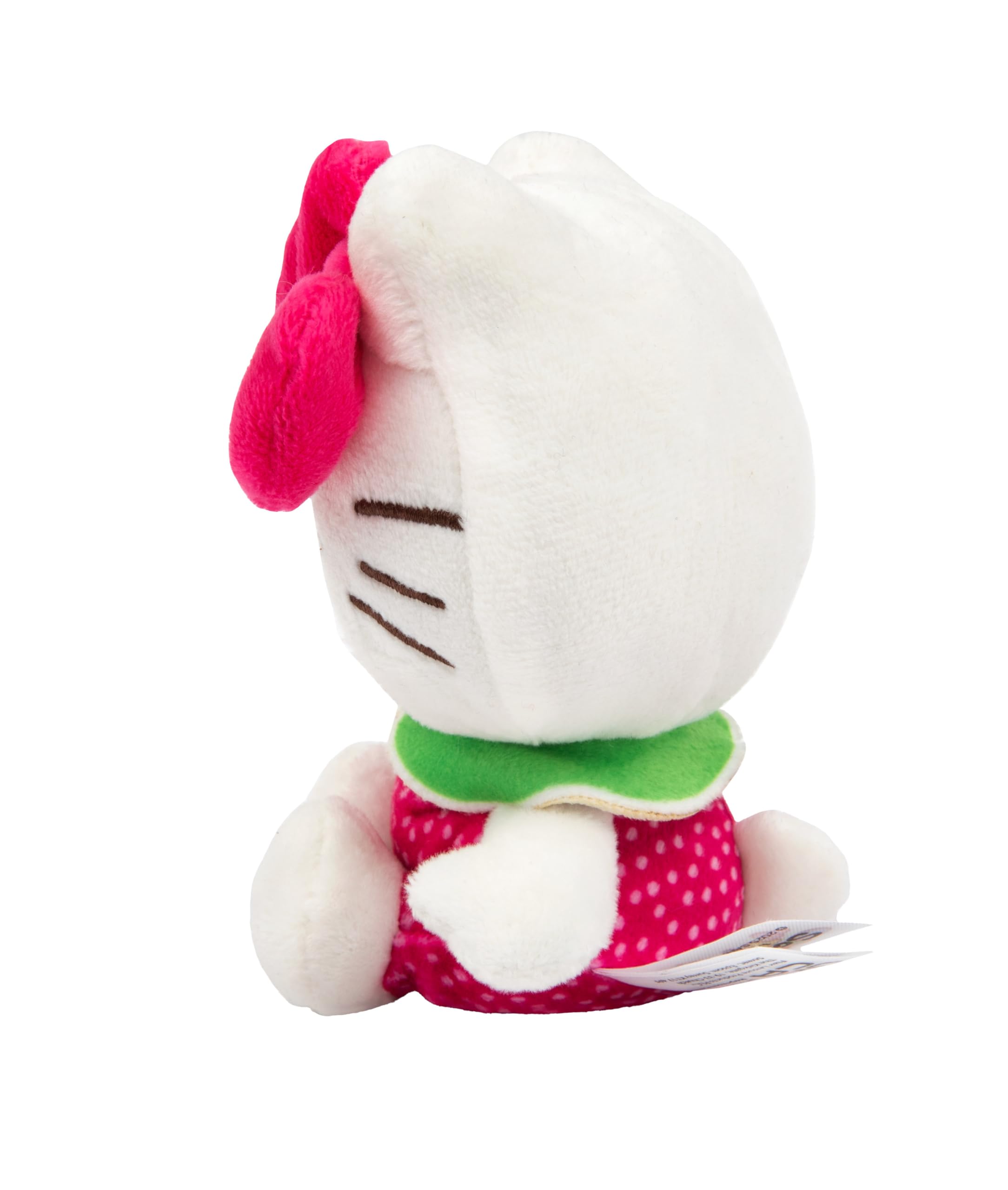 Hello Kitty Macedonia Scented Plush, 12 cm czerwona sukienka, urocza postać Hello Kitty, Scented Soft Toy, oficjalny licencjonowany produkt, dla fanów i kolekcjonerów, odpowiednia dla dzieci w wieku 4
