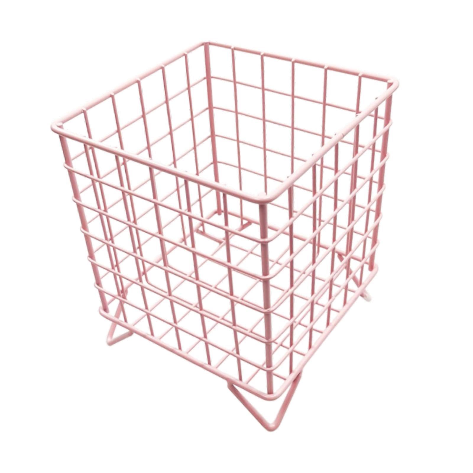 BNF® Iron Storage Basket Desk Organizer for Bathroom Office Supplies Vanity Table Pink|Home & Garden |Household Supplies & Cleaning|Home Organization|Storage Boxes