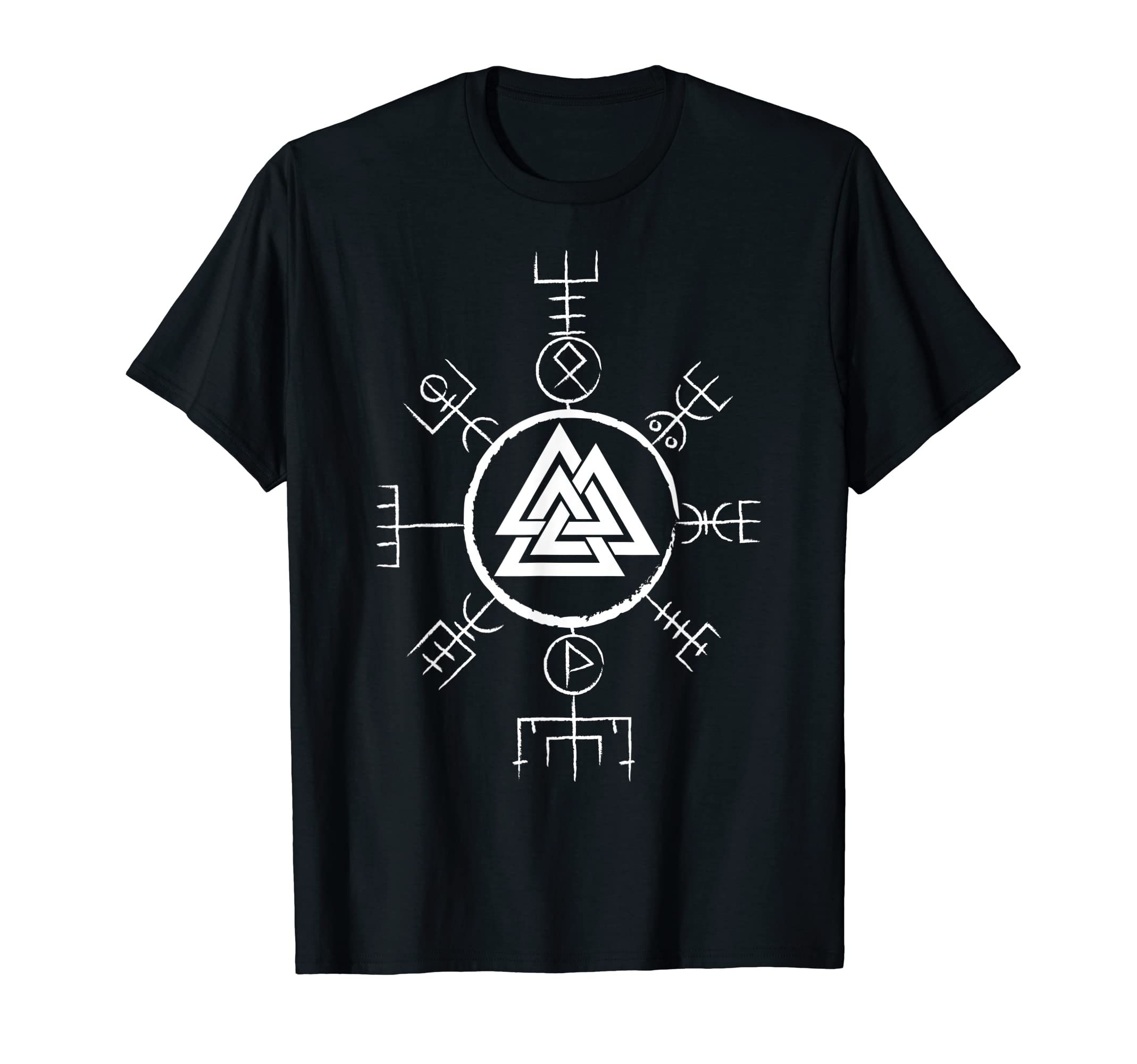 Steps To ValhallaValhalla - Valknut - Norse Retro Classic Viking Valknut T-ShirtOEKO-TEX STANDARD 100