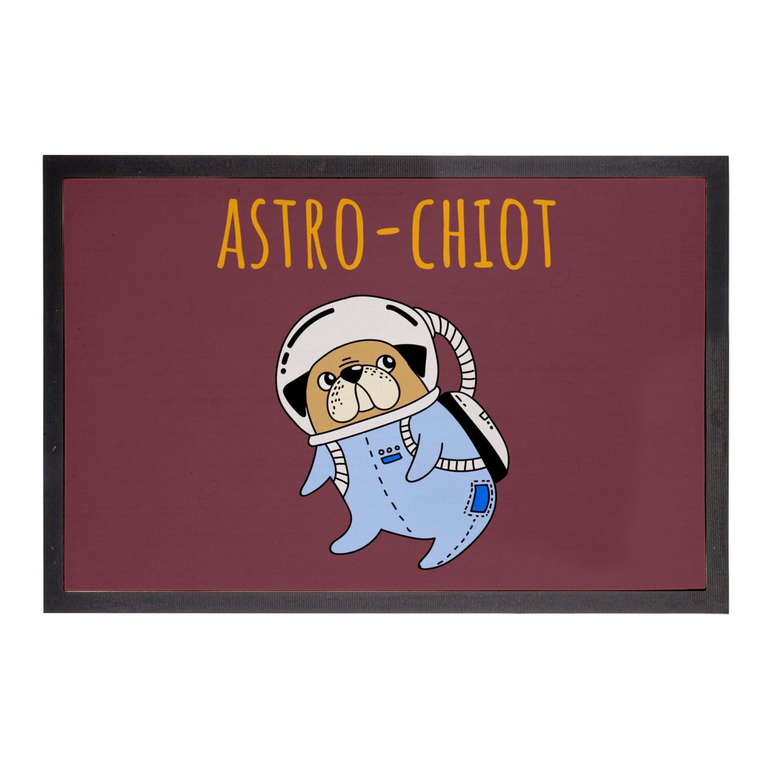 Paillasson rouge Astro Chiot chien de compagnie dimensions 75x50cm