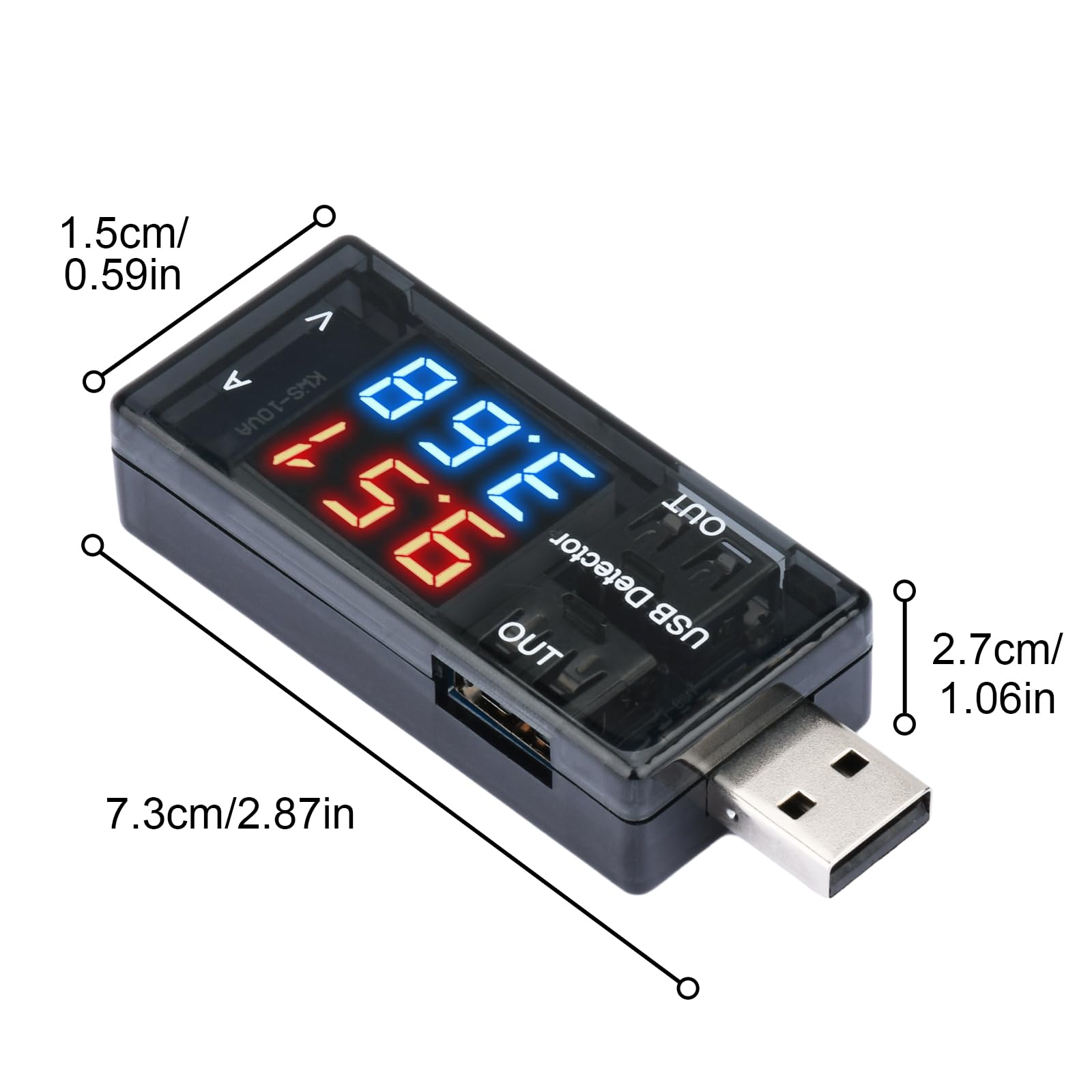 USB x 3 porty USB tester miernik USB, 0-3 A 4-30 V cyfrowy multimetr, miernik napięcia, woltomierz, prąd, detektor mocy