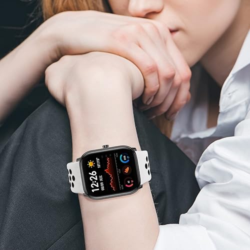 Miniatura 6 de Wanme Silicone Bands for Amazfit GTS 4  GTS 4 Mini  GTS 3  GTS 2  GTS 2e  GTS 2 mini, 20mm Quick Release Soft Breathable Sport Replacement Watch