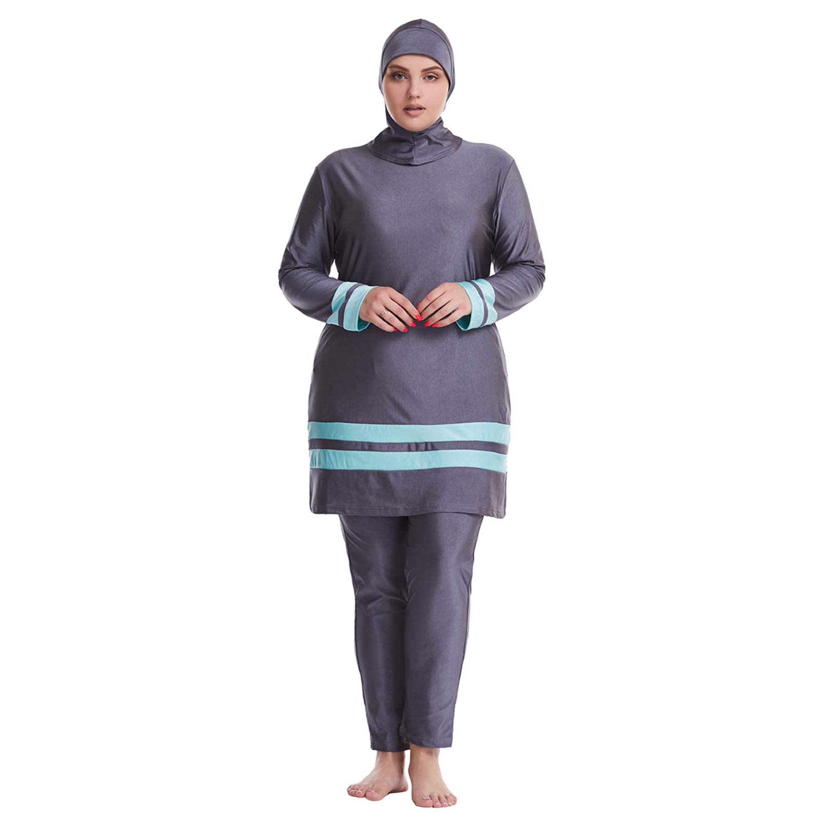 Buy Muslim Plus Size Swimwear Islamic Women Modest Hijab Burkini
