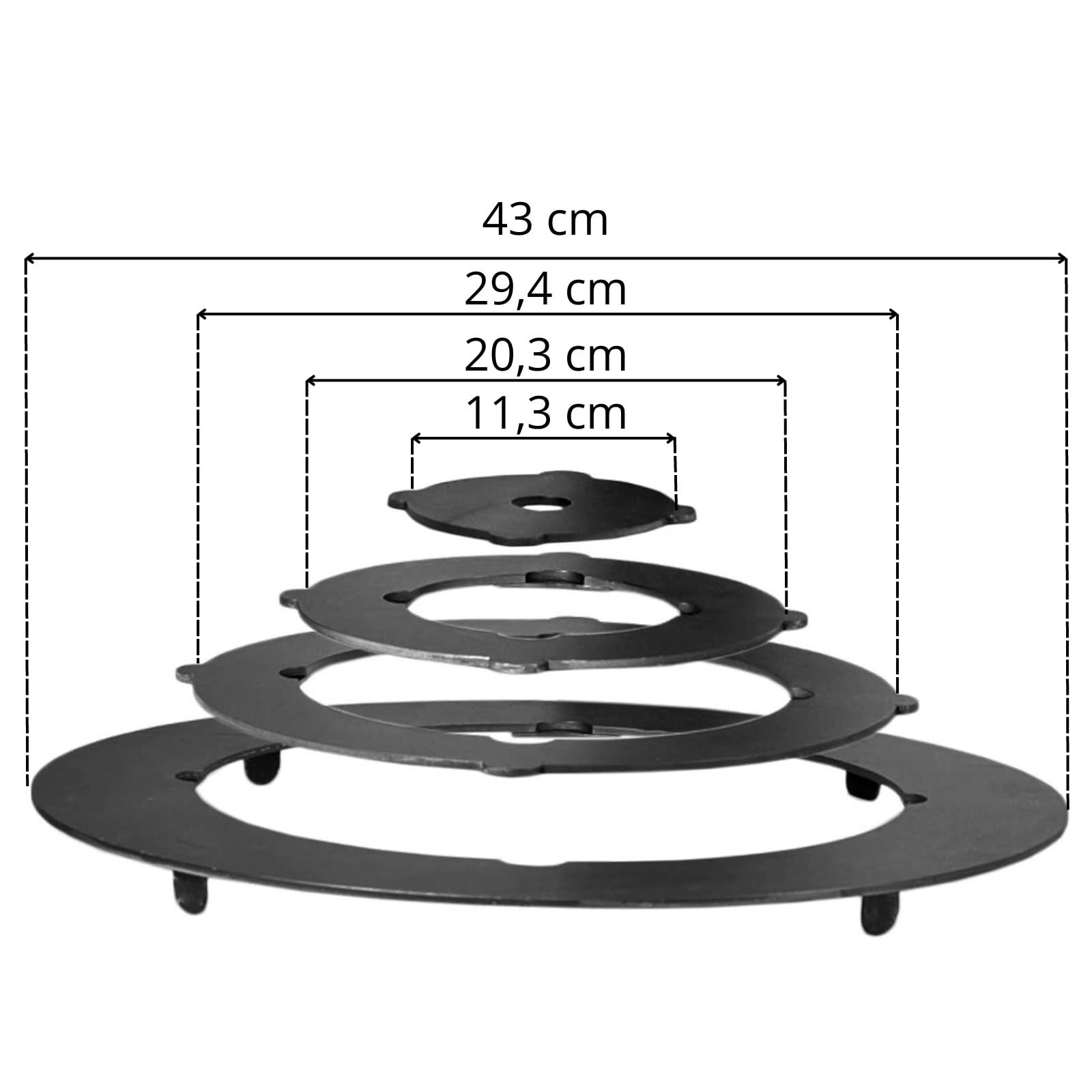 Utschak Ø40 Campingofen Kazan Adapter-Ringe Gusseisentopf Feuerstelle Feldküche