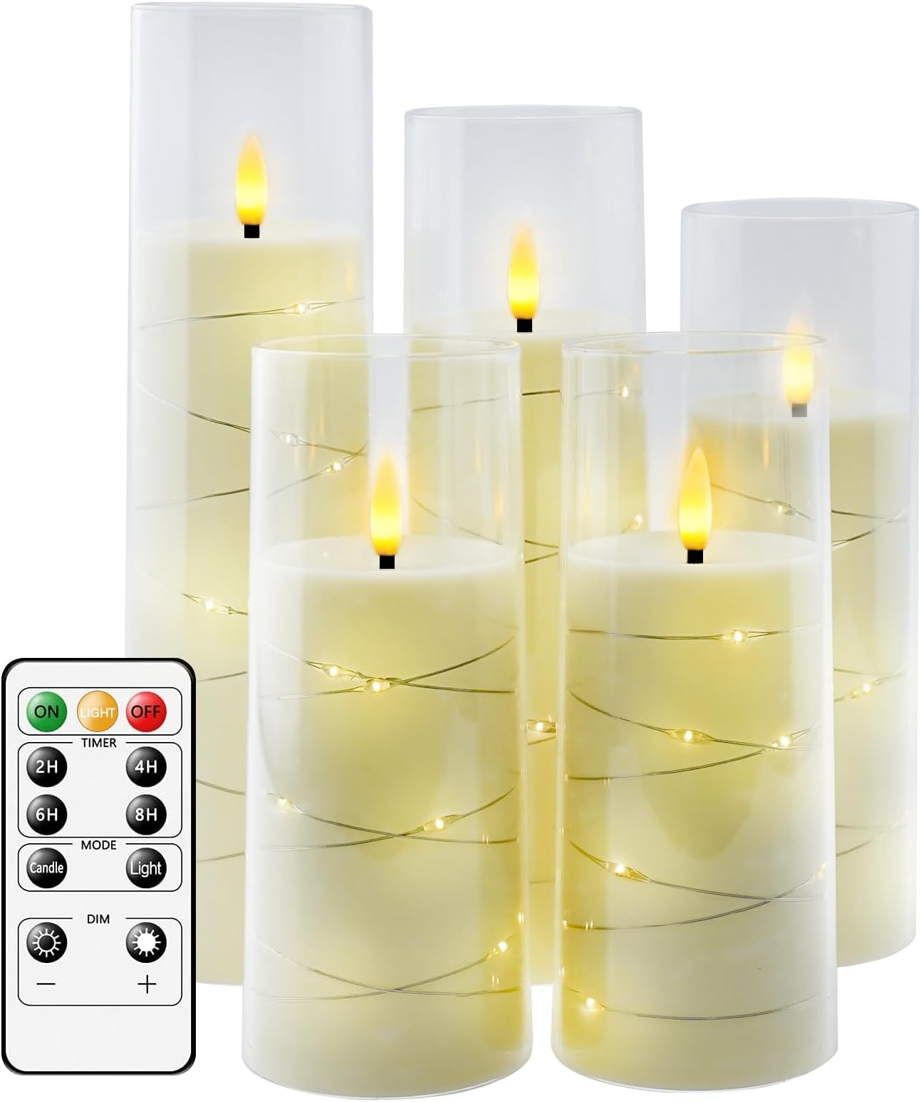 Ivory Flickering Flameless Candles