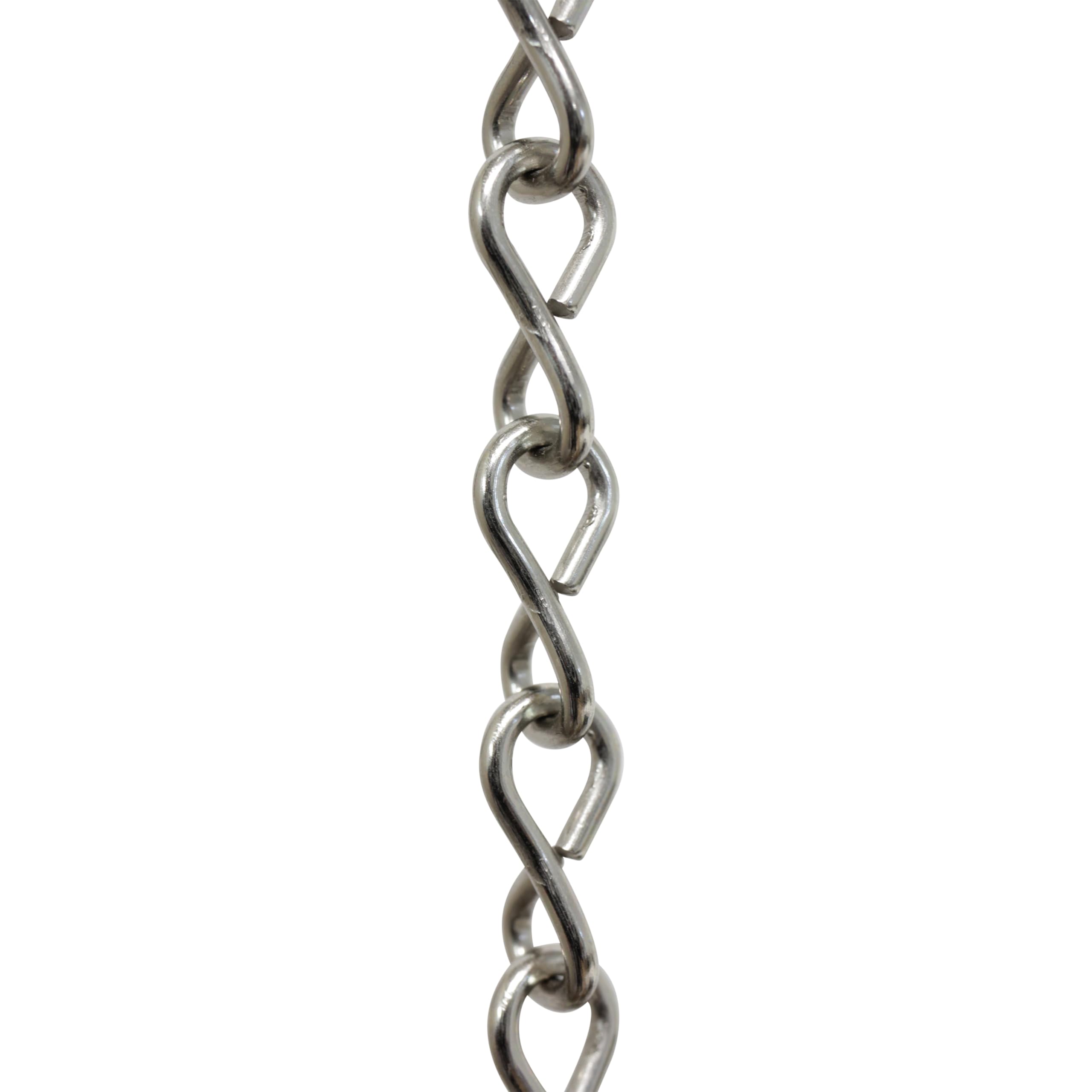 RCH Hardware CH-S50-16-BN Steel Basket Chain 15 Gauge, Brushed Nickel (1 Foot)