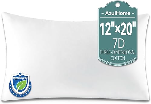 12 x 20 rellenos de almohada de apoyo lumbar, rellenos decorativos ligeros y suaves para sofá, cama y decoración del hogar, almohadas decorativas,
