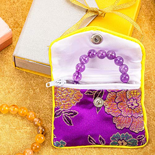 Image of Travel Jewelry Case,Jewelry Silk Purse Pouch Gift Case,Color,Small,15 Pcs