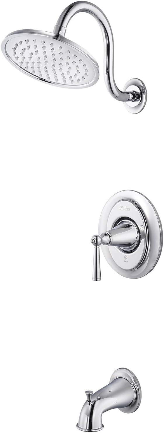 Robinetterie De Bain Et Douche à 1 Poignée Rhen De Pfister, Chrome Poli Lg89 8rhc 330776145 Robinetterie De Bain Et Douche à 1 Poignée Rhen De Pfister, Chrome Poli Lg89 8rhc 330776145