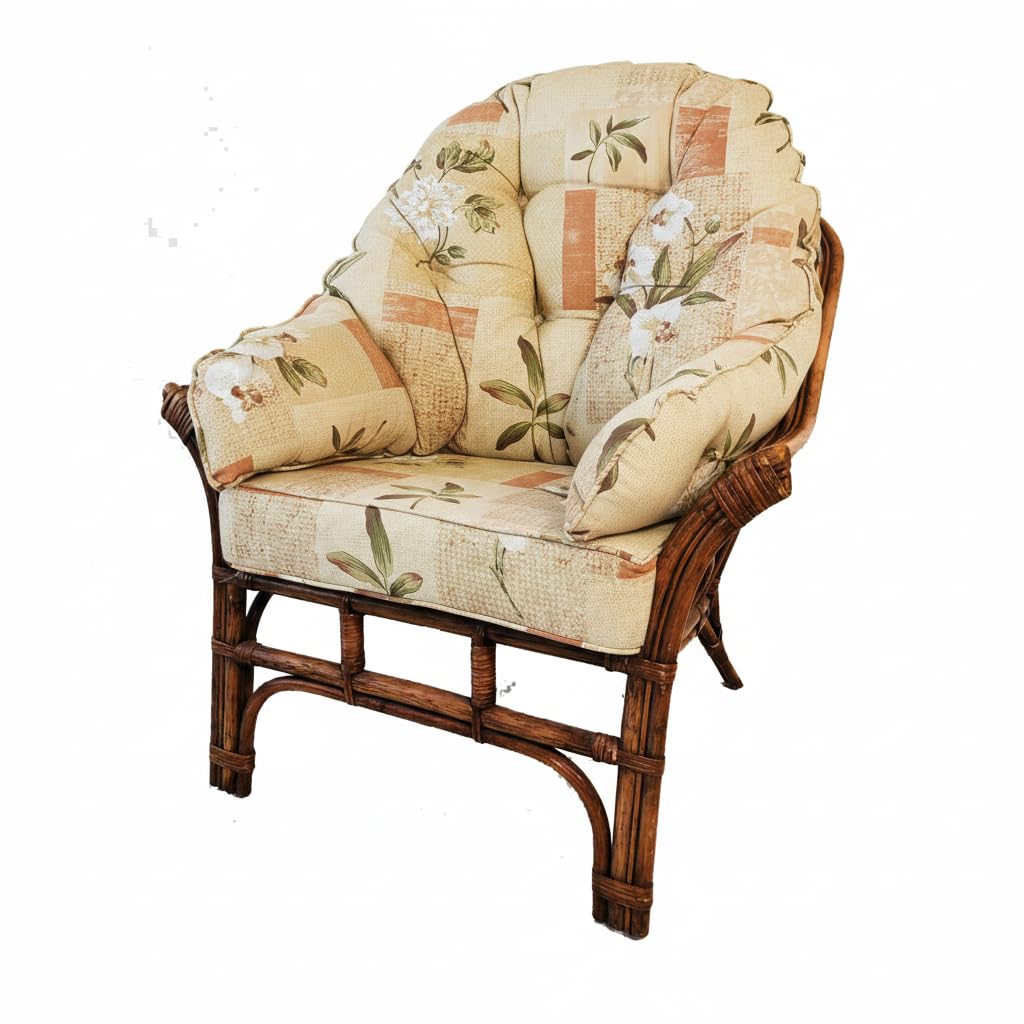 Hartfords Relpacement cushions for a Wrap round Suite of Conservatory Cane Furniture - choice of fabrics (California Gold, Chair Cushions Set) โ image 1