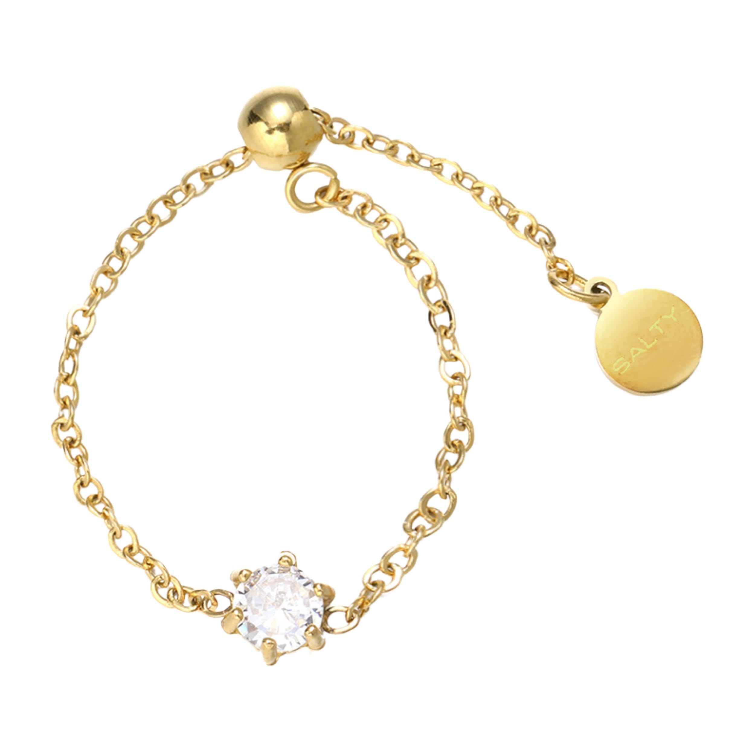 Anti Tarnish Self Love Finger Chain Ring for Women | Adjustable Fancy Jewellery Design | Latest Fashion Accessories for Girls | Minimal Jewelry | Ideal for Gifting | Gift for Diwali, Christmas, Marriage, Birthday