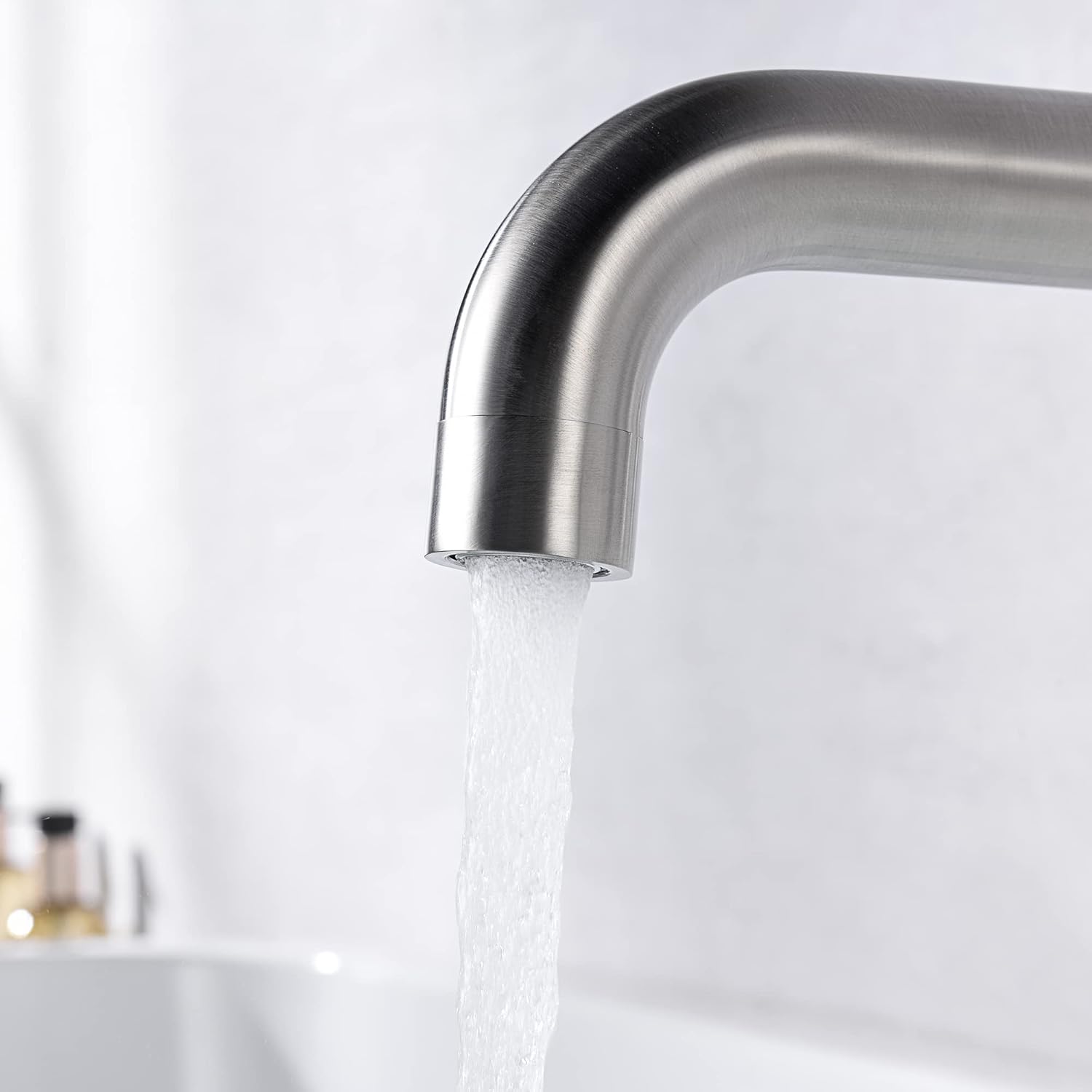 SUMERAIN Wall Mount Tub Faucet Brushed Nickel 3 Hole Bathtub Filler Faucet with Rough in Valve