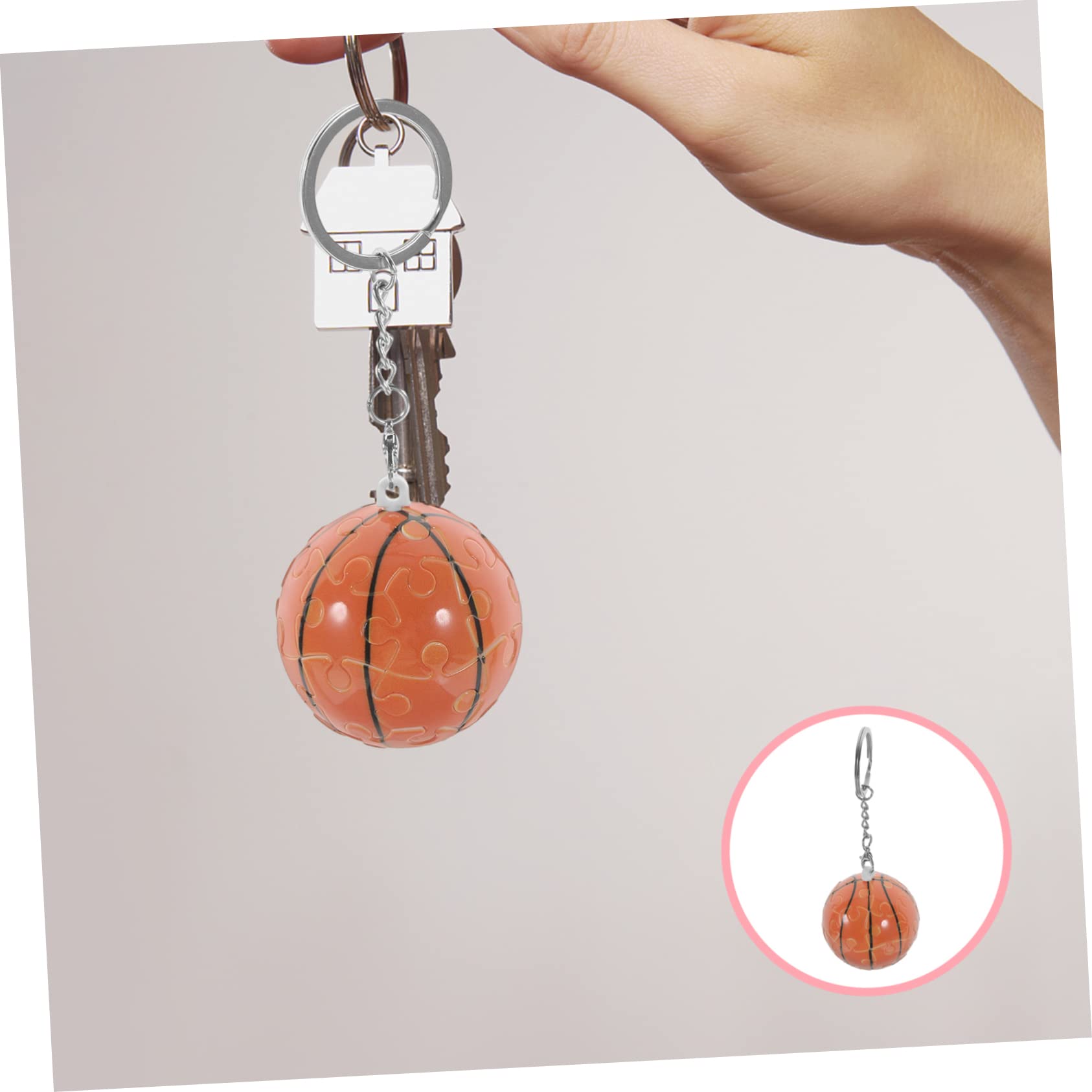 UKCOCO Portachiavi Sportivo Forma Pallone Design Puzzle per Decorare Chiavi Resistente per Adulti Portachiavi Multifunzionale per Sportiva