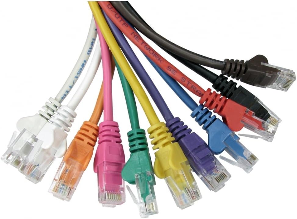 Bluecharge Direct0.5m Cat5e Network Cable Ethernet Snagless LAN UTP CCA Patch Lead BLUE