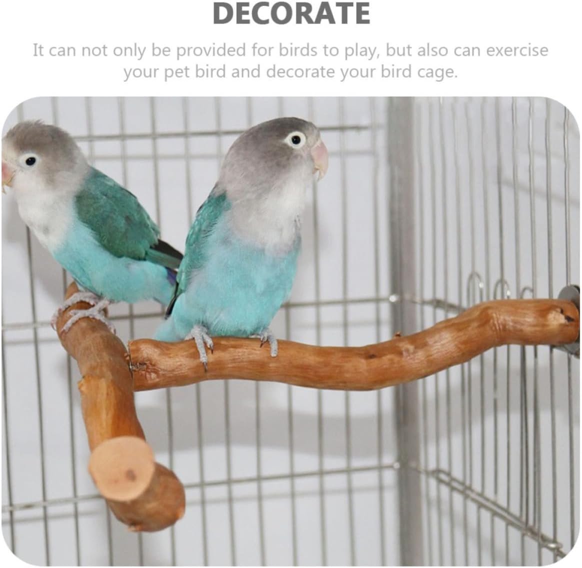 T Shaped Bird Stick Wooden Parrot Perch for Cage Resting image 3