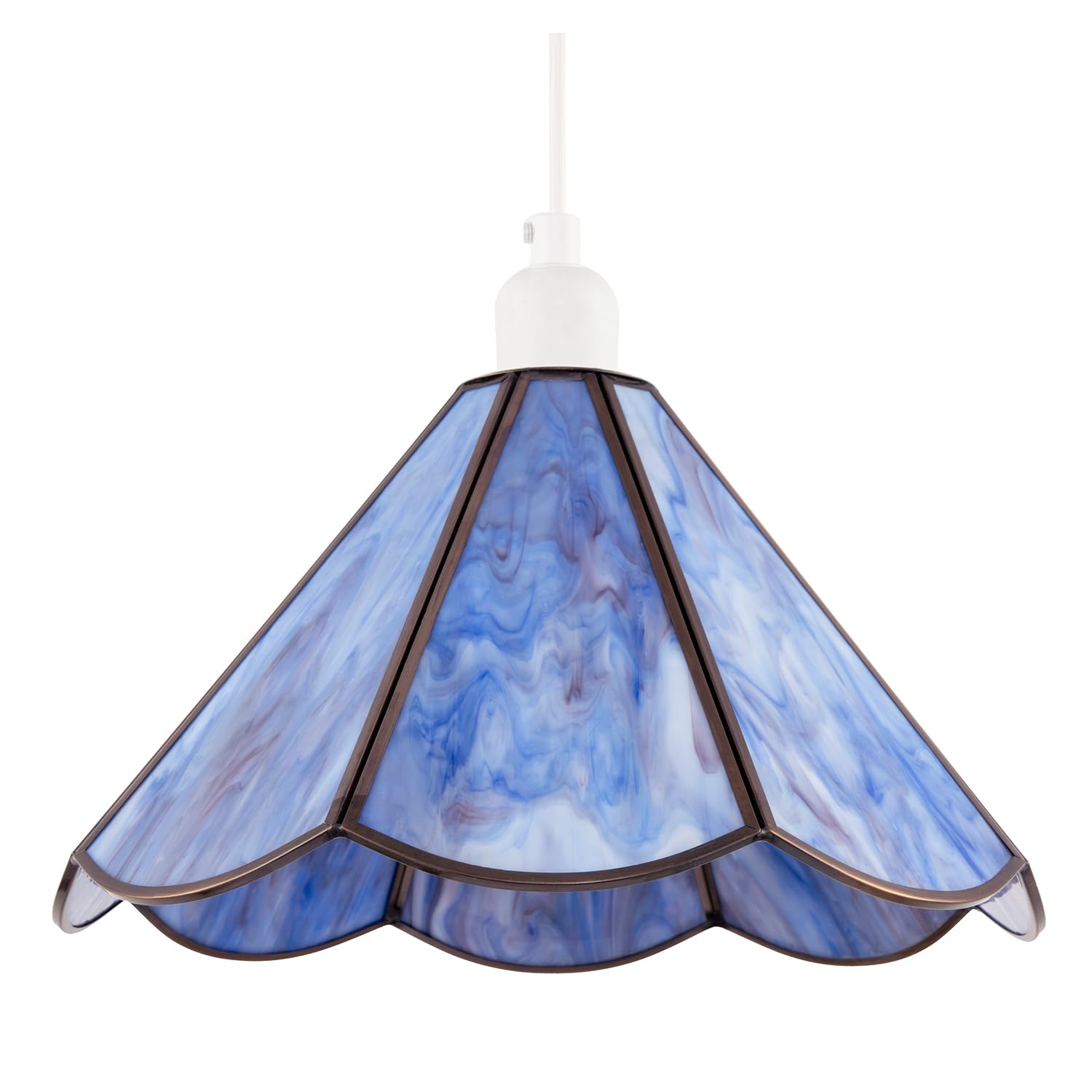 Rackhams Lavender/Purple Classic Tiffany Glass Easy Fit Pendant Lighting Shade