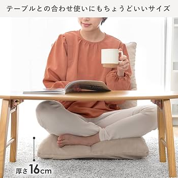 アイリスページ Amazon｜アイリスプラザ 座椅子 もこふわ 厚さ16㎝ 柔らかな