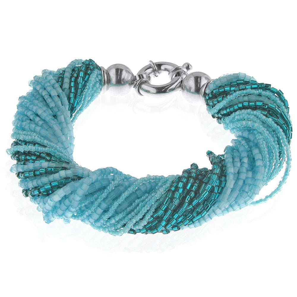 Venetiaurum - Bracciale Multifili per Donna In Vetro E Argento 925 anallergico - Gioiello Made In Italy Certificato