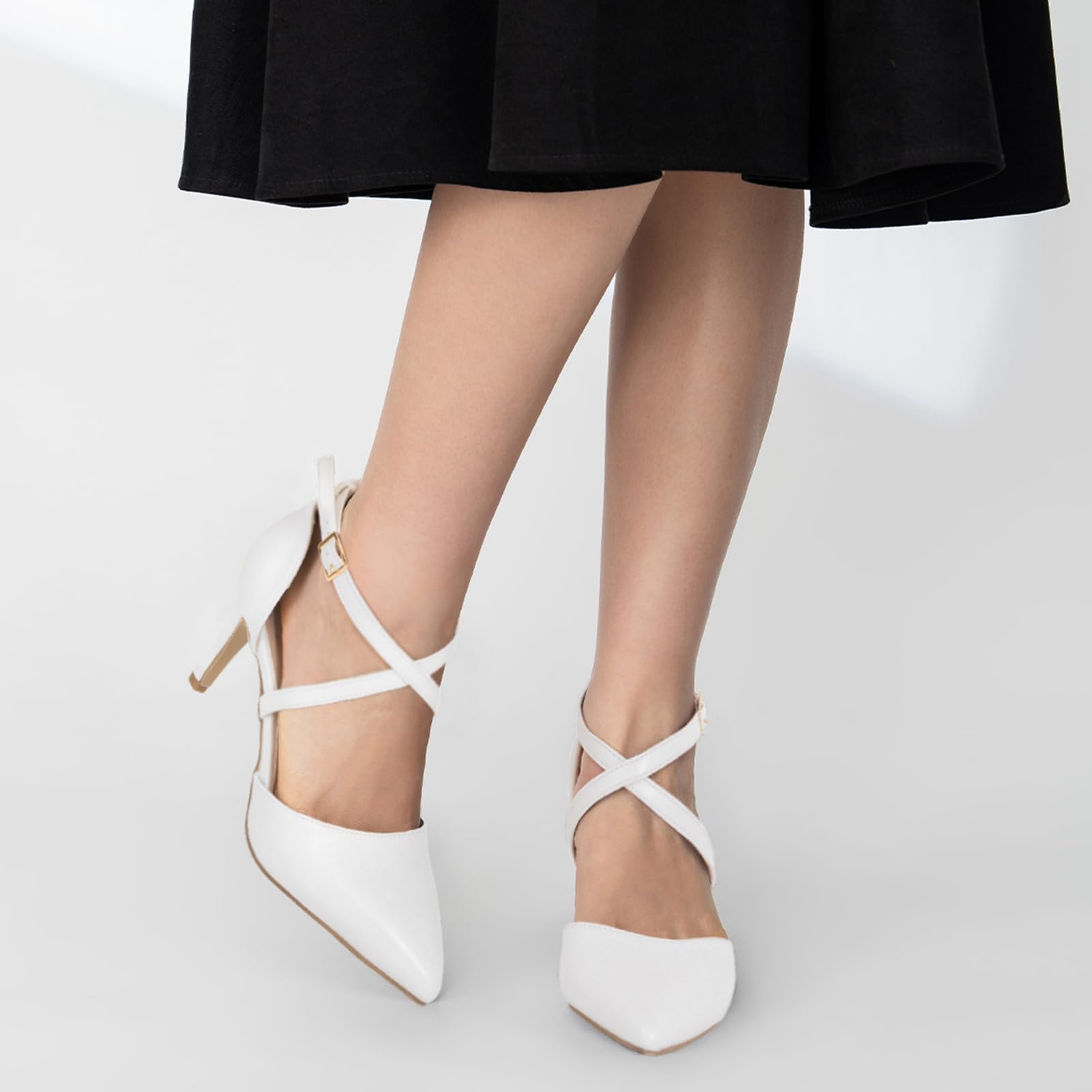 Hoefirm Damen Pumps High Heels Sexy Riemchenpumps Elegante Schuhe mit Absatz Stiletto Spangenpumps