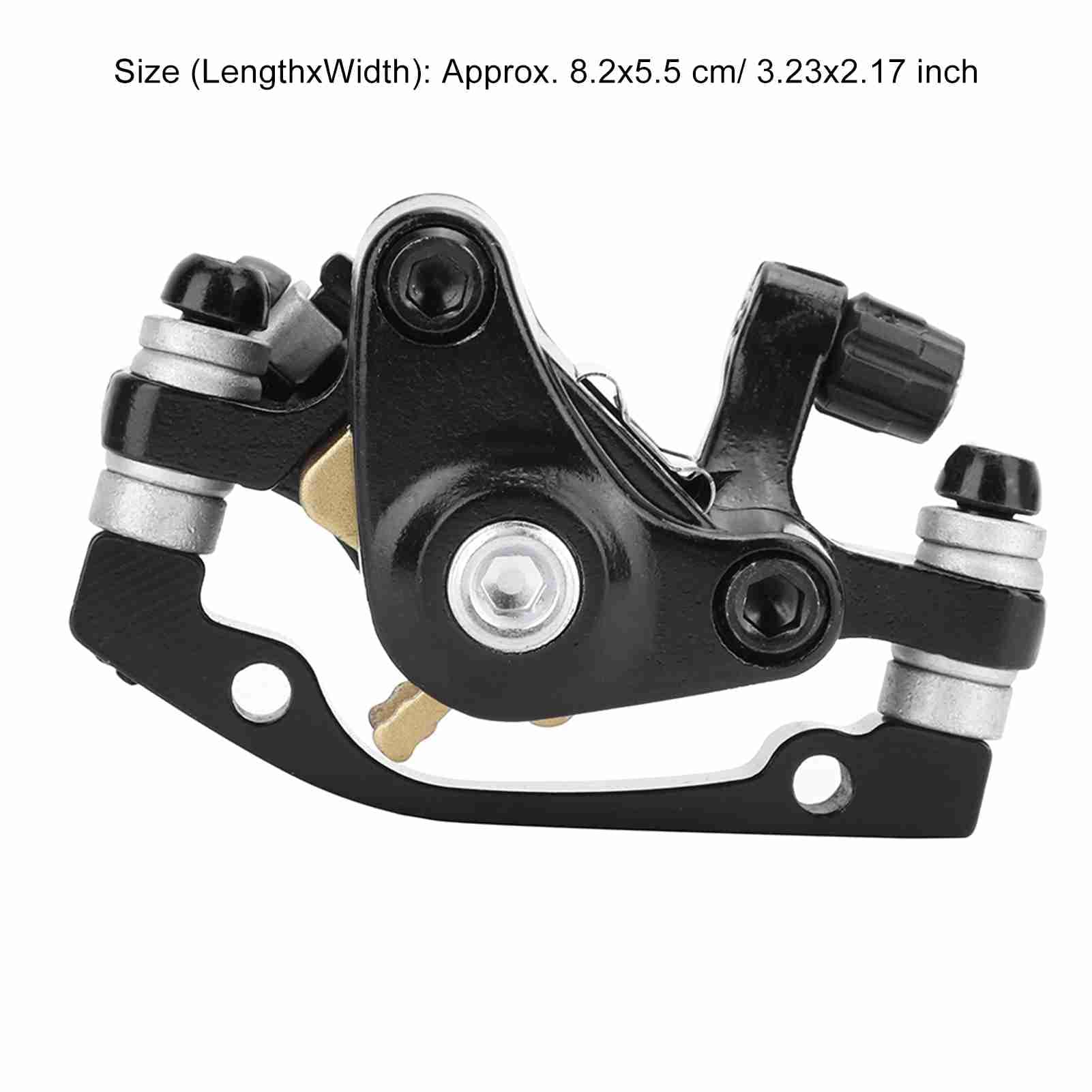 WOHPNLE Disc Brake Caliper, Precision Aluminum Bike Brake Caliper with Install Kit Universal Mechanical Rear Brake for E Bike and Road Cycling (F180 R160) (Front disc Brake (F160 R140))