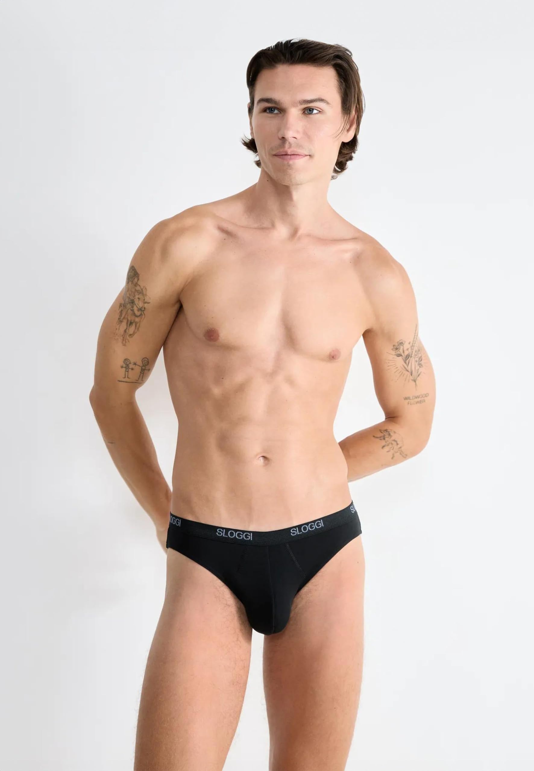 Sloggi Slip Bassi Uomo Men Basic Mini 4P, Nero 8