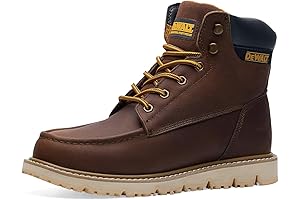 Syracuse Work Boots for Men Soft Toe Leather Boots for Construction Work & Safety Footwear