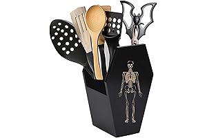 Eye-Catching Halloween Coffin Utensil Holder: A Spooky Embrace for Your Kitchenware