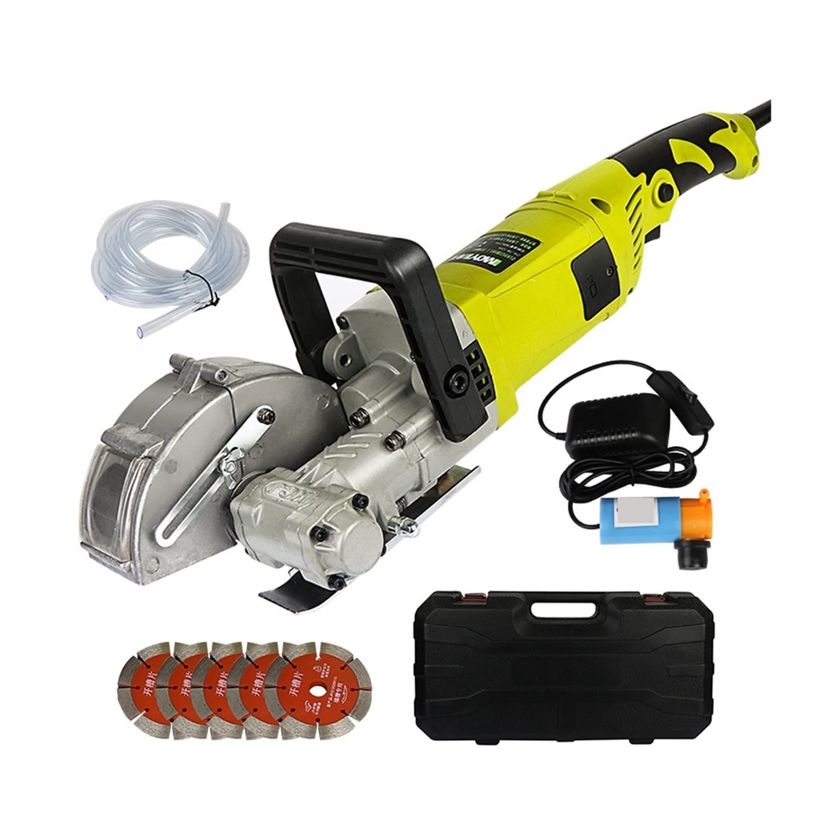 Rsgxlfqzvak One Color Wall Cutting Machine, Electric Wall Chaser Groove Cutting Machine Slotting Machine For Steel Concrete Cutter 4000W Circular Saw