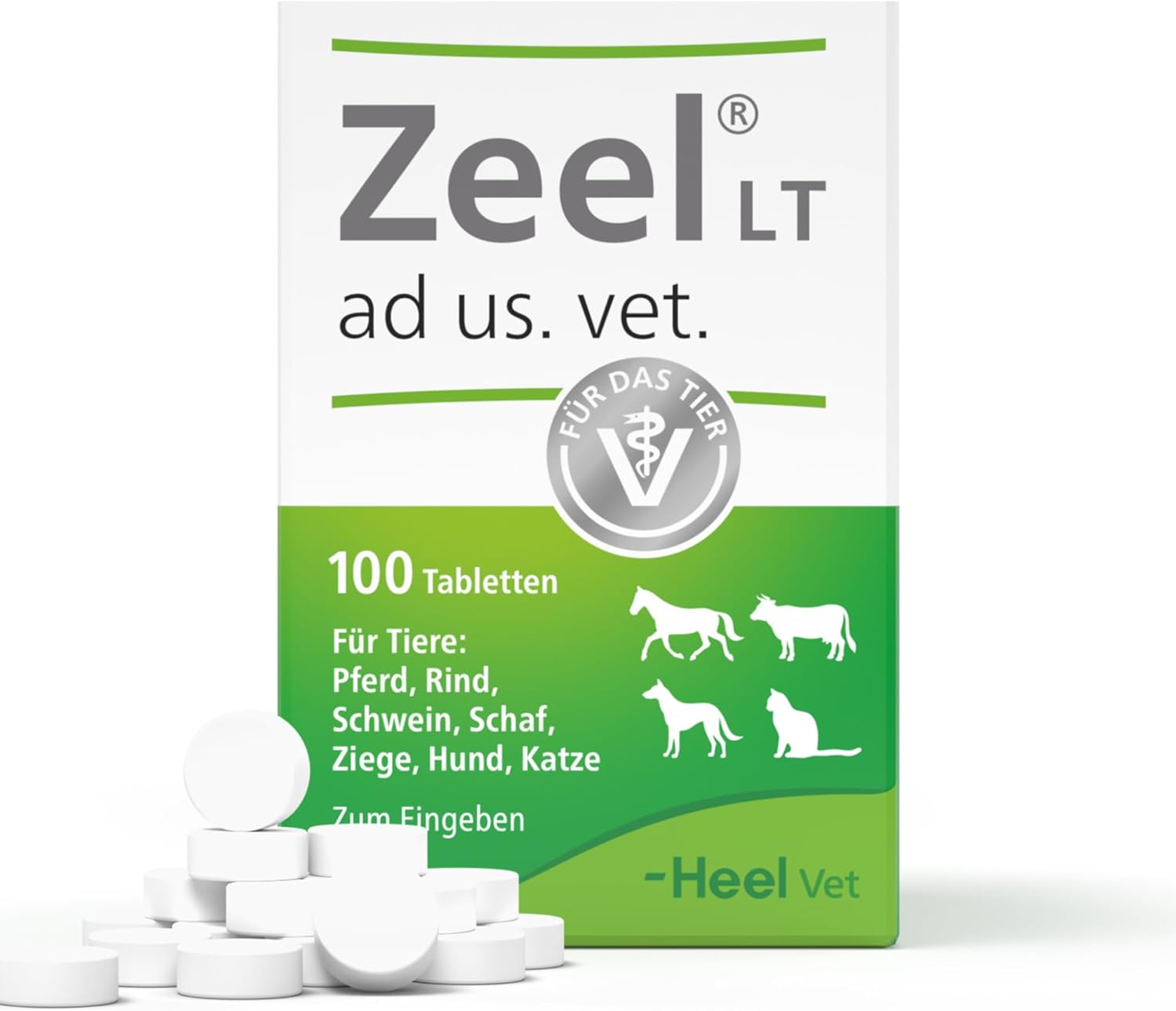 Zeel LT ad us. vet. 100 Tabletten | Natürliches Tierarzneimittel für Hunde, Katzen, Pferde, Rinder, Schweine, Schafe und Ziegen | Made in Germany