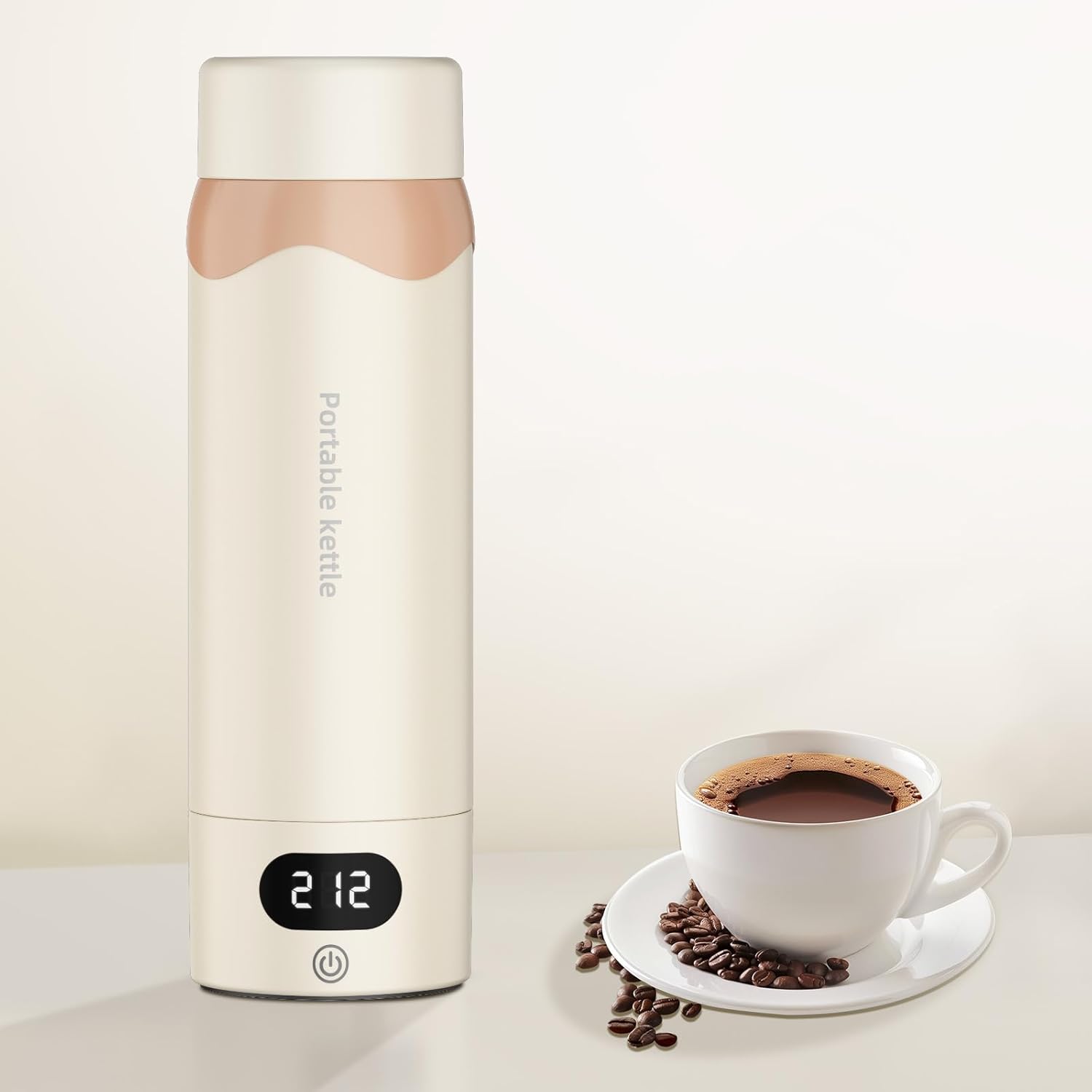 Travel Electric Kettle Portable Mini Kettle,316 Stainless Steel 16.91Oz/500ML,Small Hot Water Boiler with 4 Temperature Settings,Fast Boiling Water with Auto Shut-Off and Boil Dry Protection