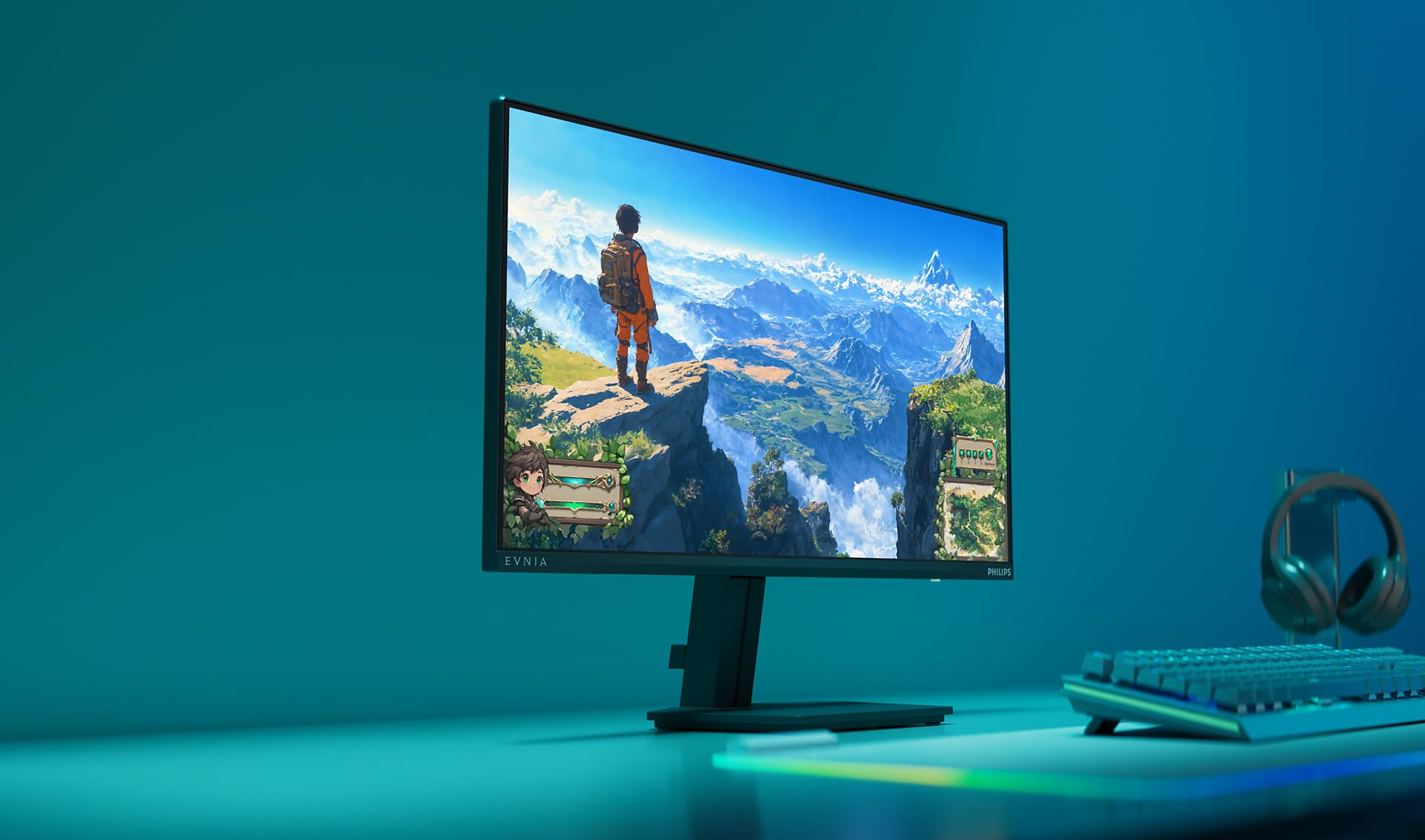 Philips Evnia 24M2N3200NF 24 Zoll Full HD Gaming Monitor 144 Hz 1 ms MPRT FreeSync G-Sync 1920x1080 HDMI 2.0 DisplayPort 1.4 schwarz