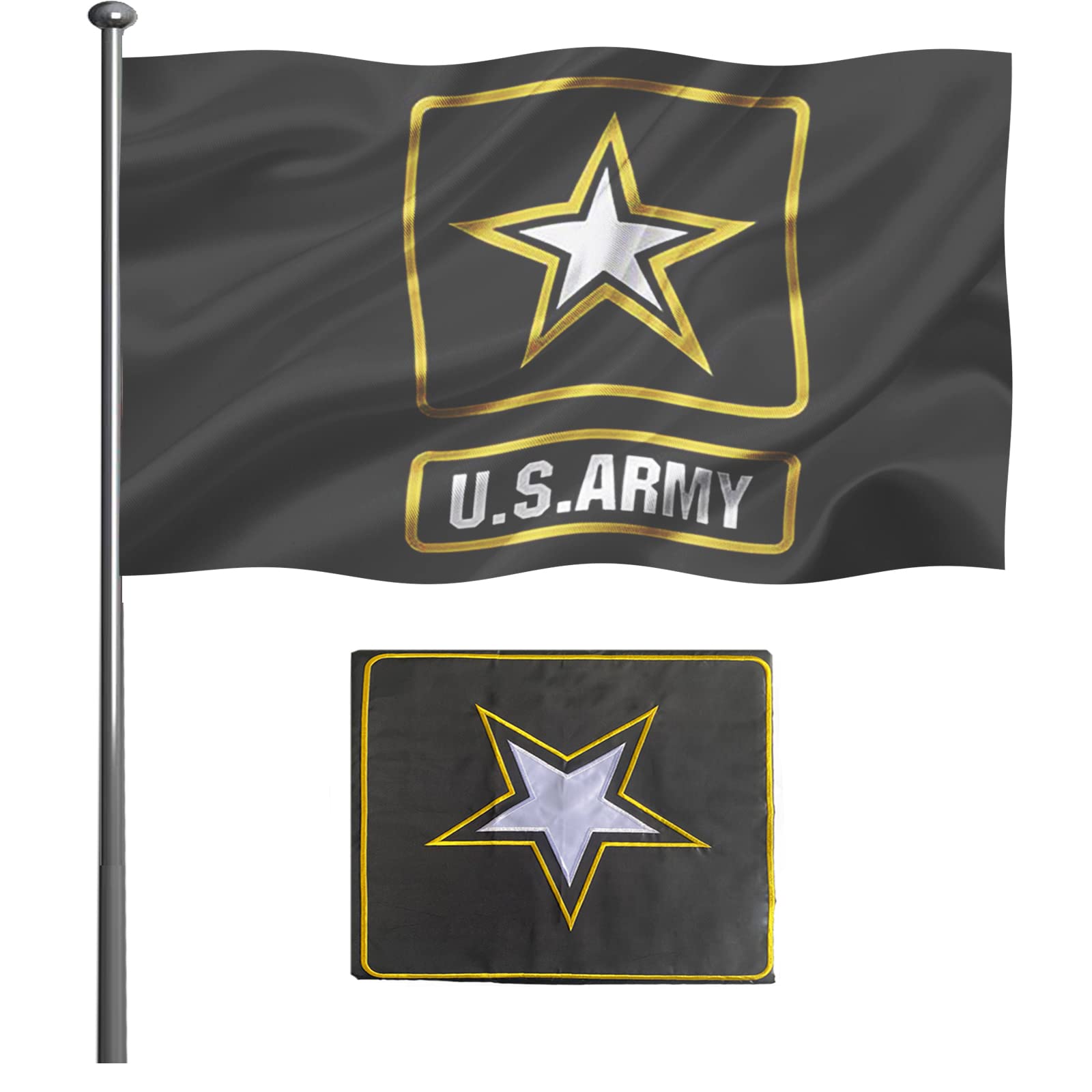 ”アメリカ陸軍　US ARMY ラグ　カーペット　絨毯　軍旗 Amazon.co.jp: アメリカ陸軍旗 3x5 屋外 両面刺繍 丈夫な陸軍 軍隊旗