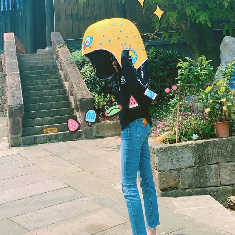 Aramox Casque Parapluie Motif Dessin Animé Ombre Pluie Soleil Revêtement