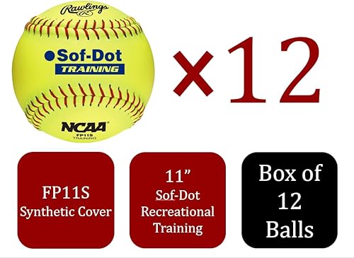 Miniatura 2 de Rawlings  Softballs de entrenamiento de lanzamiento rápido de Poly-Core de la NCAA