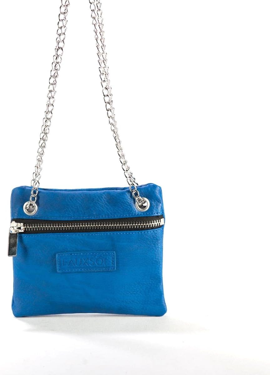 Sacs of Life Chain Reaction - Designer Faux Leather Cross Body Chain Bag, Blue