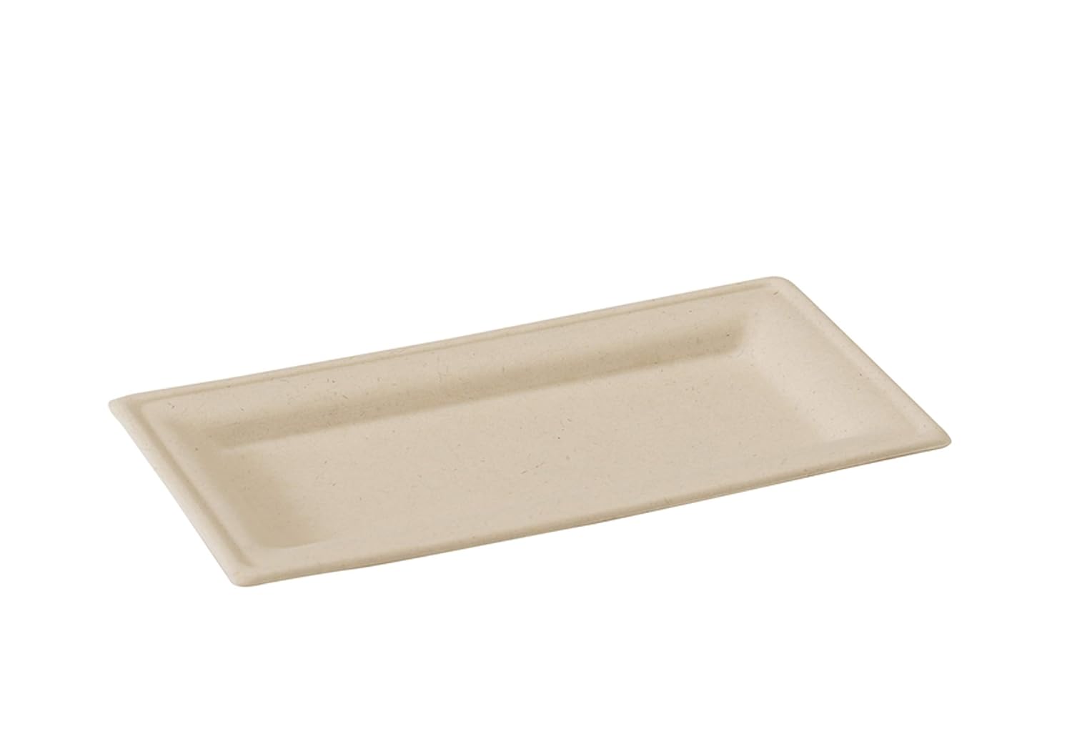 PacknWood 210APU1326BR- long sugarcane rectangle plate - rectangle appetizer plates-rectangular sugarcane dessert plates-brown rectangular sugarcane plate-10 x 5in - 500 pcs