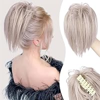Messy Bun Haarteil Zum Clip-on – Voluminöser Dutt Aus Kunsthaar, Mit Gummiband (6 Zoll, Mehrfarbig, Hitzebeständig)