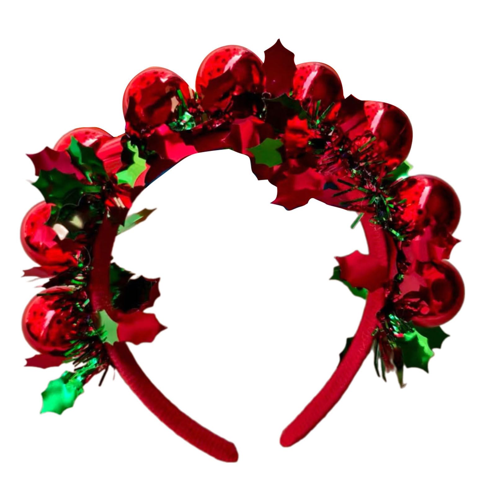 MICFENY Festival Headwear With Christmas Balls Accent, Stylish Hair Hoop Headpiece For Family Celebrations Gatherings