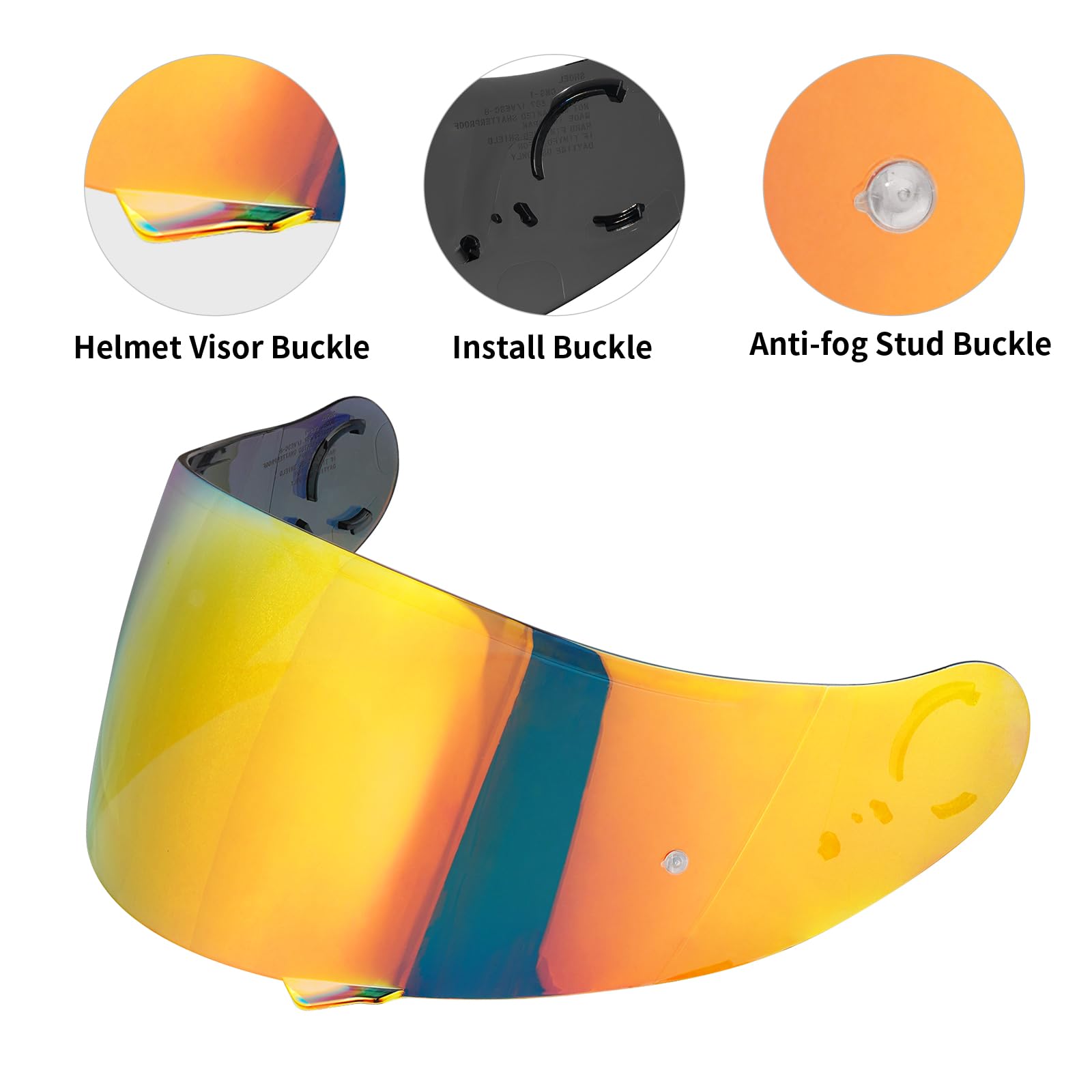VCOROS Visera Casco Moto para GT Air Neotec CNS-1 TC-5 TC-9 GT Air 2 | Lente de Casco de Protección contra el Viento para Motocicleta,Reemplazo de Accesorios para Casco de Moto Casco Moto