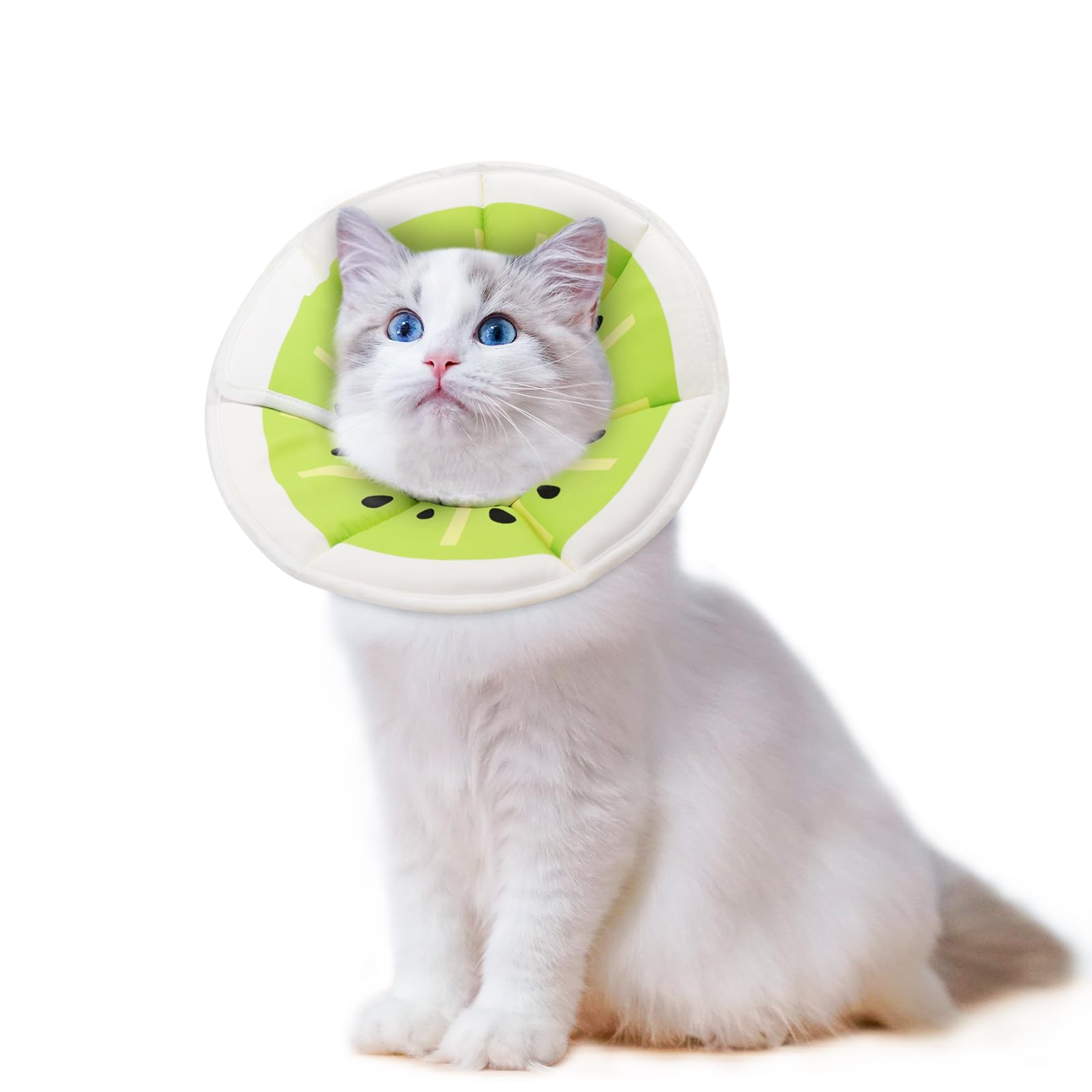 Supet Weiche Fruit-Style Halskrause für Katzen & kleine Hunde, verstellbare Recovery-Cone nach Operation, Bequeme Schutzkrause gegen Verletzungen und Hautprobleme für Welpen, Kitten und Katzen