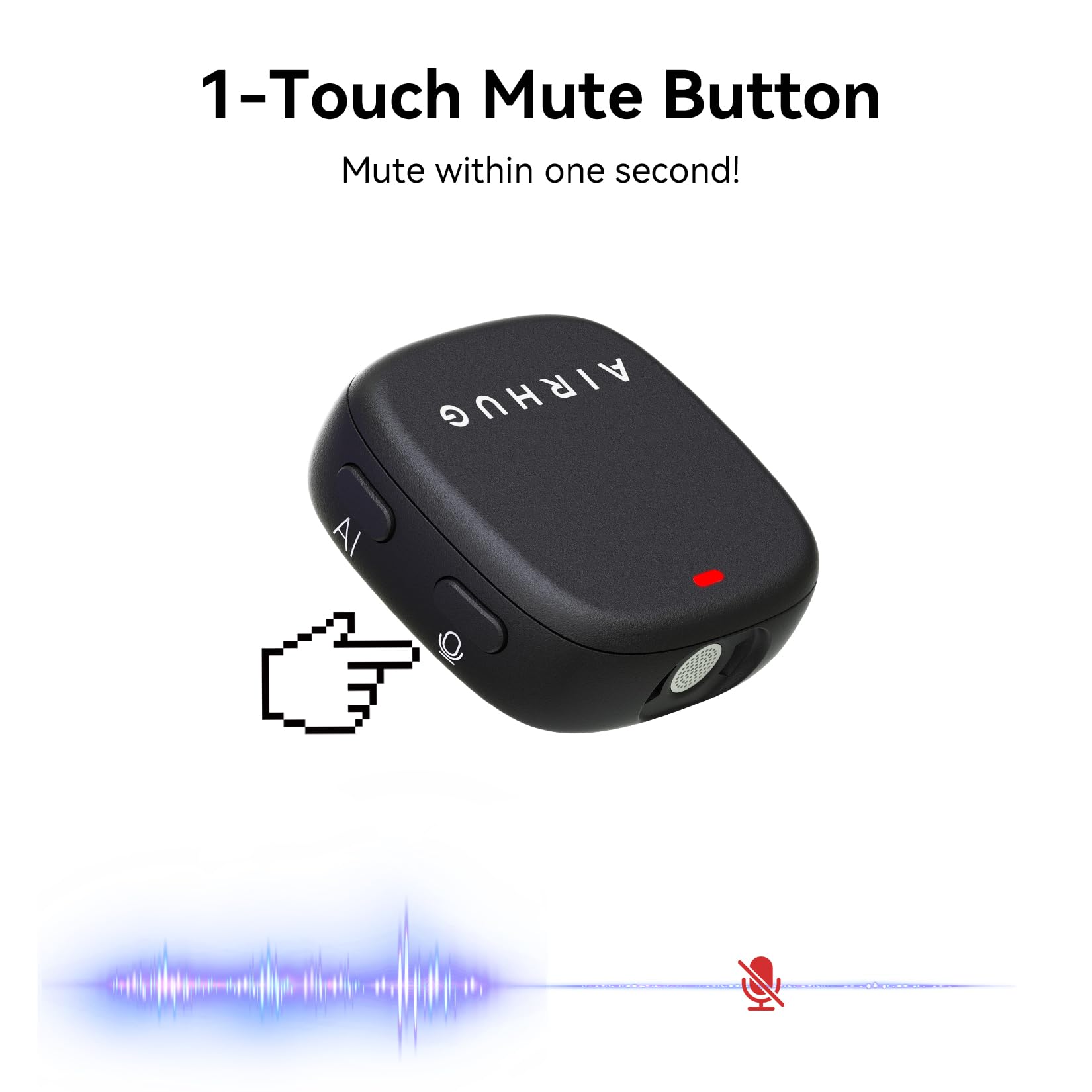 AIRHUG Microfono USB da conferenza, Plug & Play, per videoconferenze, giochi, lezioni online, compatibile con Windows e MacOS