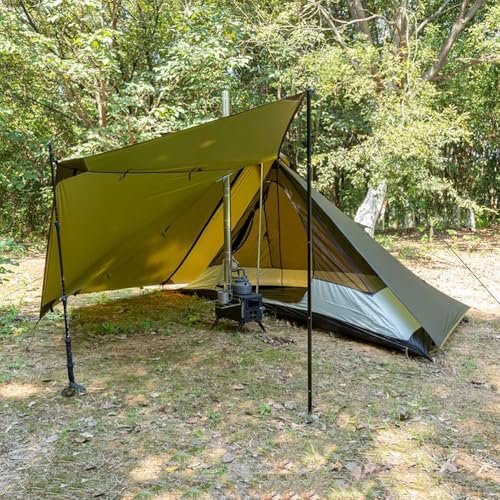 Carpa instantánea para camping de 2 personas con mosquitero miniatura 7