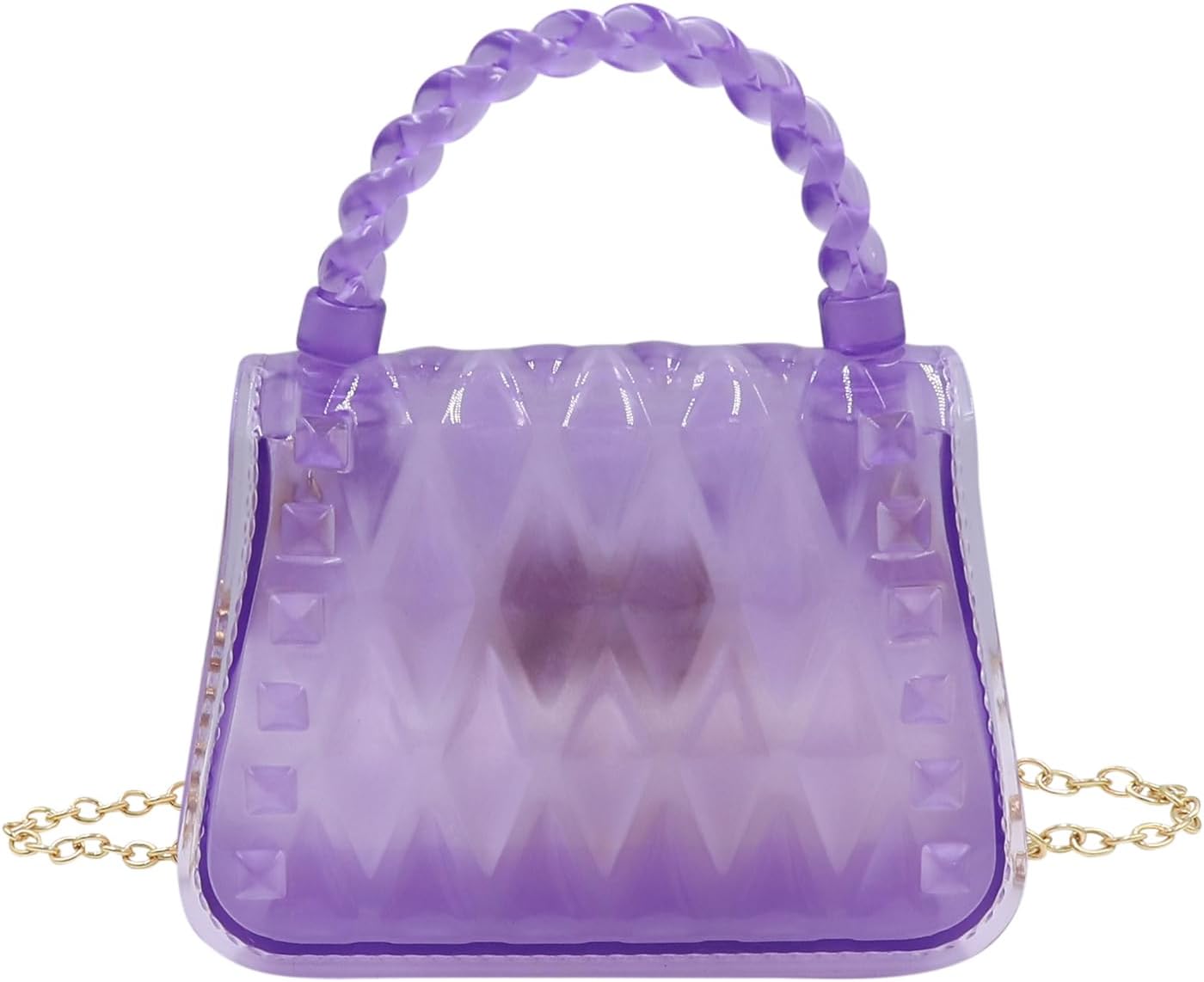 Mini Jelly Purse Little Girls Clear Crossbody Purse Cute Princess Handbag Top Handle Shoulder Bag - Image 6