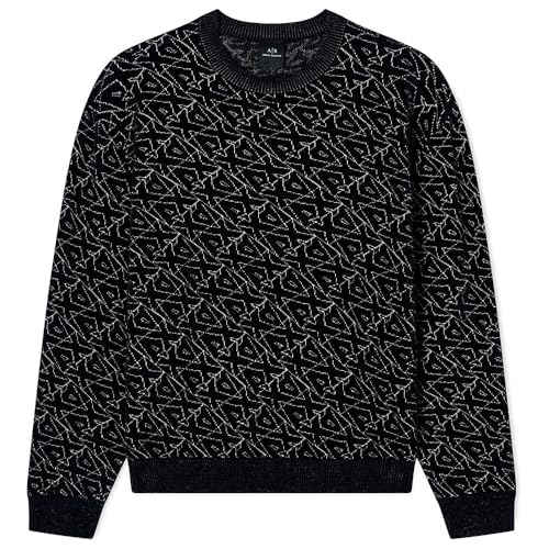 Armani Exchange Men's All Over Logo Crewneck3