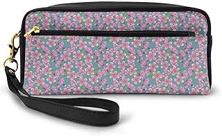 Sakura japonés Inspirado en la Naturaleza El símbolo de la renovación y la Esperanza Pequeña Bolsa de Maquillaje con Cremallera Estuche de lápices 20cm * 5.5cm * 8.5cm