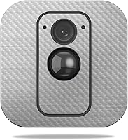 Vista 75 de MightySkins - Skin de fibra de carbono para cámara Blink XT para exteriores, chips dorados, acabado de fibra de carbono texturizado, protector