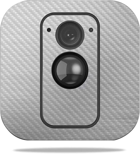 Miniatura 75 de MightySkins - Skin de fibra de carbono para cámara Blink XT para exteriores, chips dorados, acabado de fibra de carbono texturizado, protector