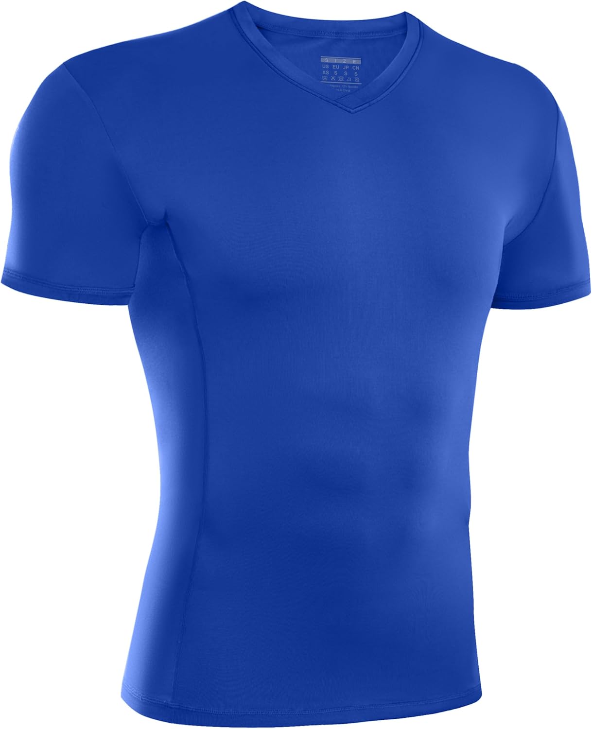 Compression Shirts for Men V Neck Short Sleeve, Quick Dry Athletic Tops Undershirt for Workout Running