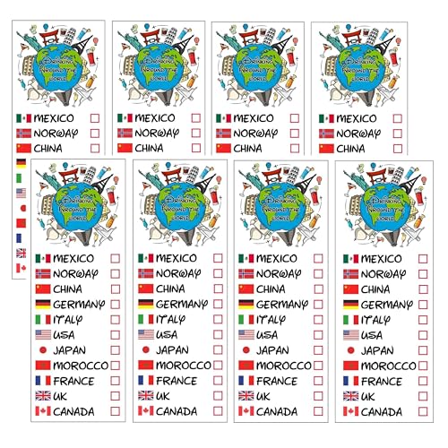 Drinking Around The World - Pack Of 8 Tattoo - Perfect For Trip To Epcot